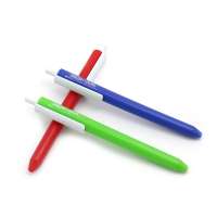 Promotional plastic  ballpoint pen with customized logo 2 two color pen simple pure color pen