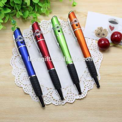 Quality 4 in 1 stylus pen with LED torch light and laser light