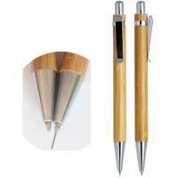 ECO friendly bamboo mechanical pen and pencil set matita pencil with custom logo for promotional