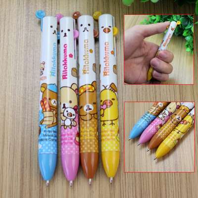 Novelty cute bear shape 2 color ballpoint pen