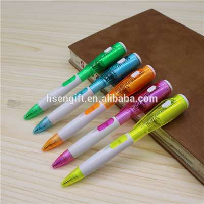 Super Bright LED Flashlight Plastic Pen with logo custom