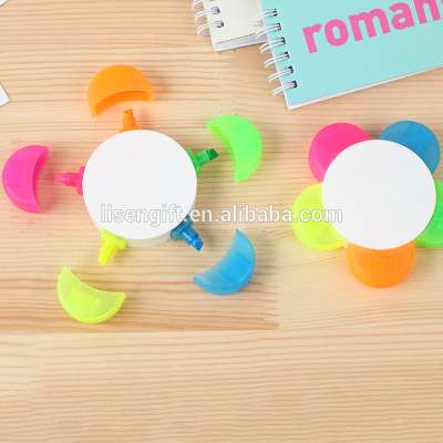 Cute Student award petals shape 5 color highlighter