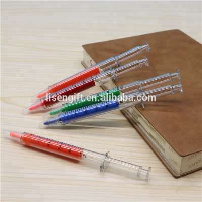 Novelty injection syringe highlighter for students