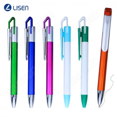 Notebook pen clip press multicolor pen 6 color ballpoint