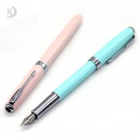 JXQ-L4 Promotional gift oem custom printed logo luxury fountain pen for writing metal color pen